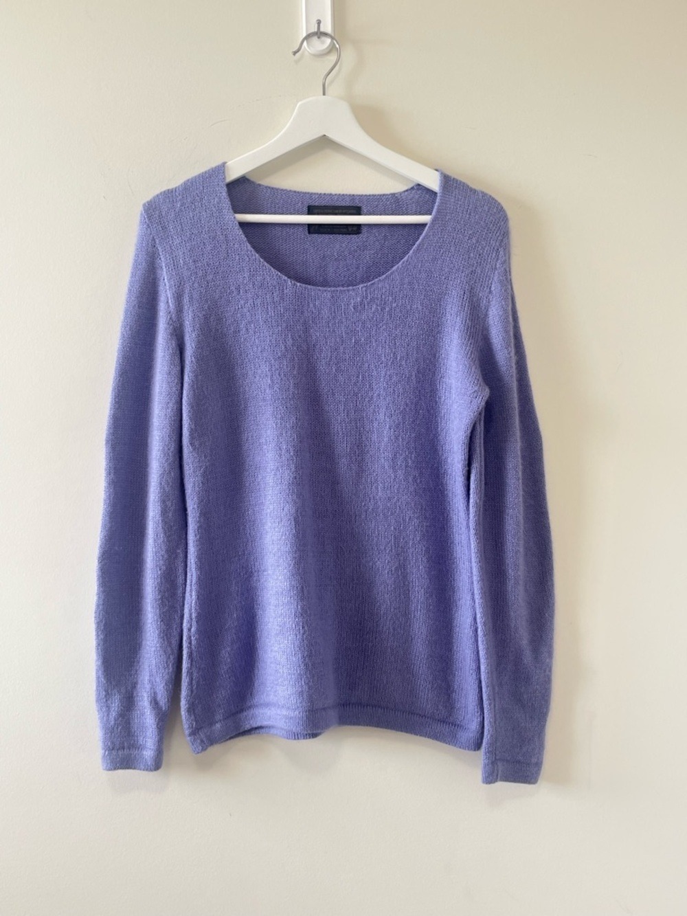 CHASKI PERU 100% ALPACA Lilac Scoop Neck Knit Sweater
